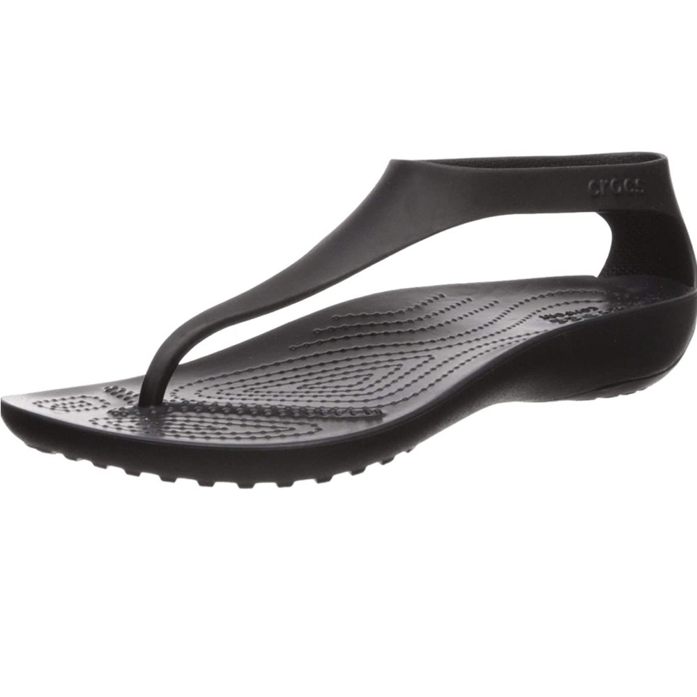 Crocs black thong sandals